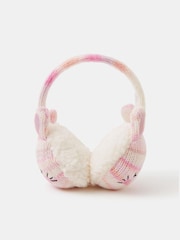 Angels By Accessorize Pink Girls Bunny Knit Earmuffs - Image 2 of 2