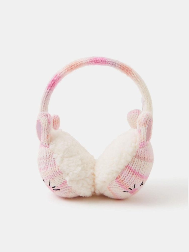 Angels By Accessorize Pink Girls Bunny Knit Earmuffs - Image 2 of 2 Angels By Accessorize Pink Girls Bunny Knit Earmuffs - Image 2 of 2