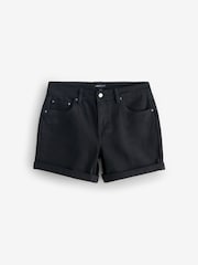 Black Boyfriend Fit Shorts - Image 1 of 1
