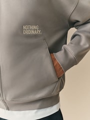 Nothing Ordinary Grey Embroidered Heavyweight Zip Hoodie - Image 6 of 6