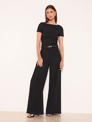 Lipsy Black Textured T-Shirt - Image 3 of 4