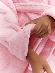 Boux Avenue Pink Fluffy Bow Short Dressing Gown - Image 6 of 6