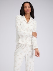 Boux Avenue White Bow Velour Pyjamas Set - Image 2 of 6