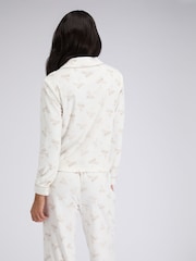 Boux Avenue White Bow Velour Pyjamas Set - Image 3 of 6