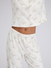 Boux Avenue White Bow Velour Pyjamas Set - Image 4 of 6