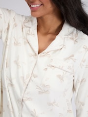 Boux Avenue White Bow Velour Pyjamas Set - Image 6 of 6