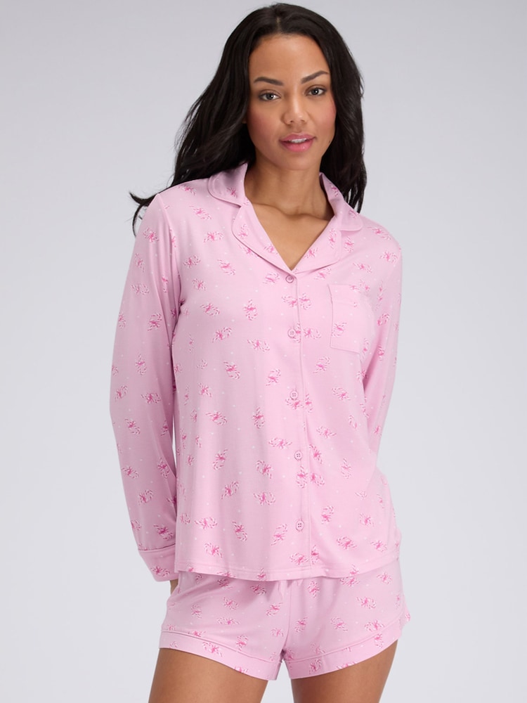 Boux Avenue Christmas Candy Cane Modal Short Pyjama Set - Image 1 of 5 Boux Avenue Christmas Candy Cane Modal Short Pyjama Set - Image 1 of 5