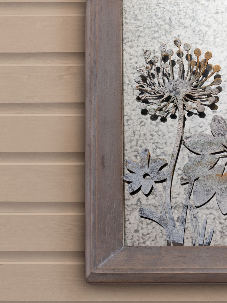 Voyage Maison Greywash Fleure Et Faune Square Antique Mirror - Image 2 of 6