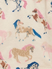 Joules Girls' Snug Cream Horse Dressing Gown - Image 5 of 5