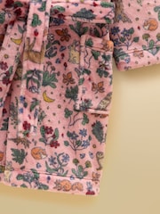 Joules Girls' Snug Pink Woodland Dressing Gown - Image 3 of 4
