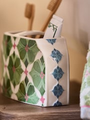 White Reactive Glaze Toothbrush Tidy - Image 2 of 2
