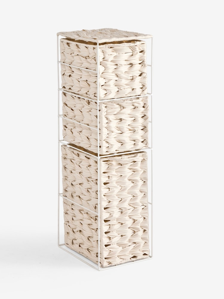 Off-White Woven Slim Storage Drawers - Image 1 of 3 Off-White Woven Slim Storage Drawers - Image 1 of 3
