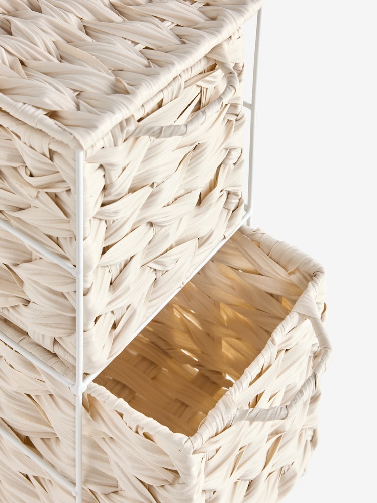Off-White Woven Slim Storage Drawers - Image 3 of 3 Off-White Woven Slim Storage Drawers - Image 3 of 3