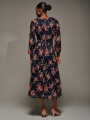 Jolie Moi Langarm Maxikleid aus bedruckter Spitze - Bild 2 von 6