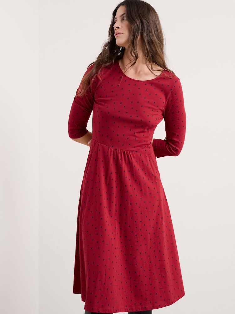 Seasalt Cornwall Red April Dress - Image 1 of 5 Seasalt Cornwall Red April Dress - Image 1 of 5