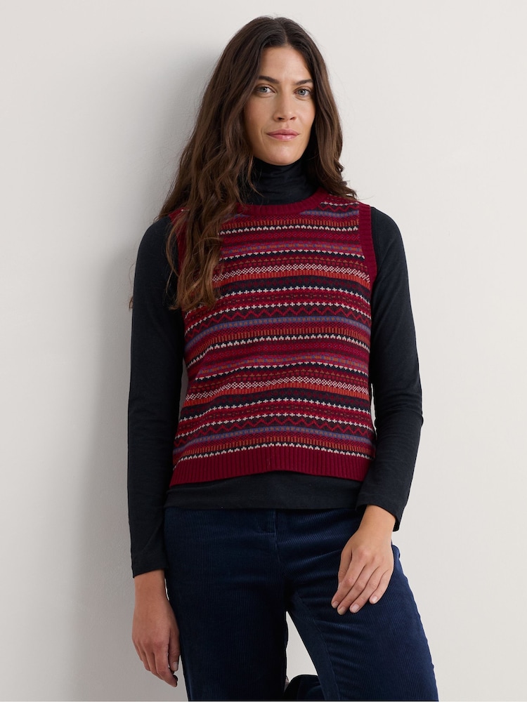 Seasalt Cornwall Red Percella Cove Vest - Image 1 of 5 Seasalt Cornwall Red Percella Cove Vest - Image 1 of 5