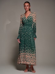 Jolie Moi Mirrored Print Long Sleeve Mesh Maxi Dress - Bild 5 von 6