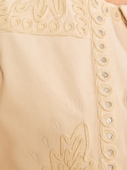 Love & Roses Ecru Denim Jacket With Cornelli Detail - Image 4 of 5