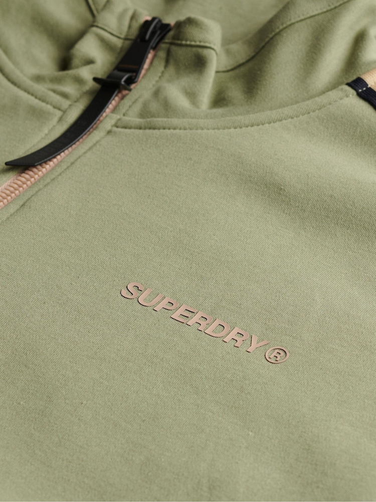 Superdry Green Tech Cult Loose Track Top - Image 7 of 7