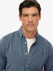 Superdry Blue Classic Needle Cord Shirt - Image 4 of 7