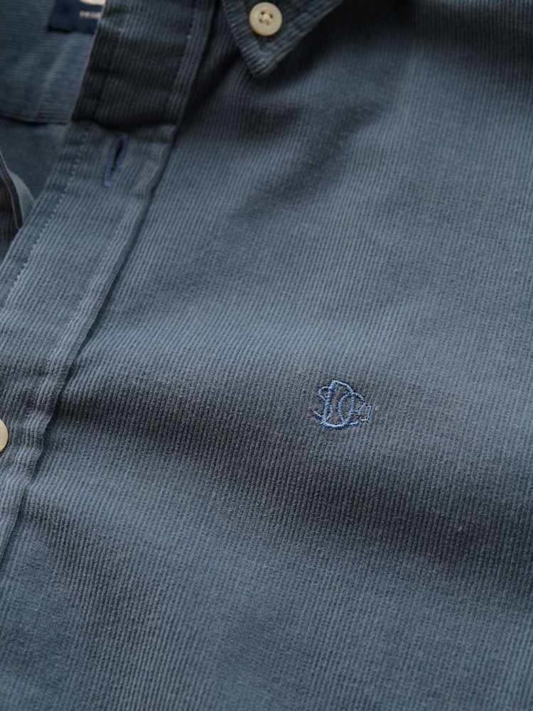 Superdry Blue Classic Needle Cord Shirt - Image 7 of 7