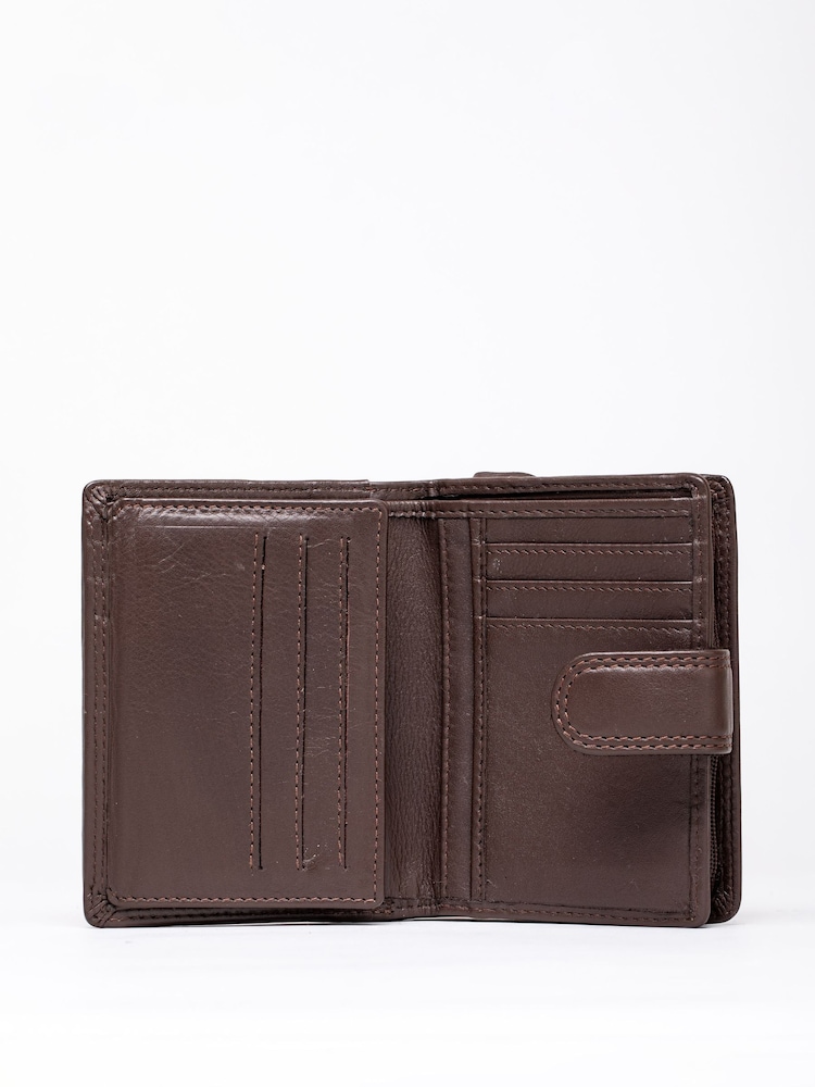 Braun - Lakeland Leather Kleine Geldbörse mit Lasche - Bild 2 von 5