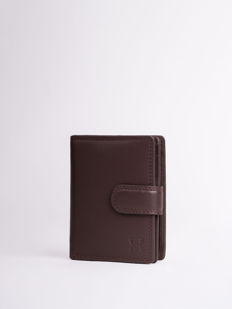 Lakeland Leather Brown Small Tab Purse - Image 6 of 6 Lakeland Leather Brown Small Tab Purse - Image 6 of 6