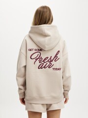 Cotton On Natural Plush Premium Graphic Hoodie - Image 2 of 5