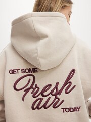 Cotton On Natural Plush Premium Graphic Hoodie - Image 5 of 5