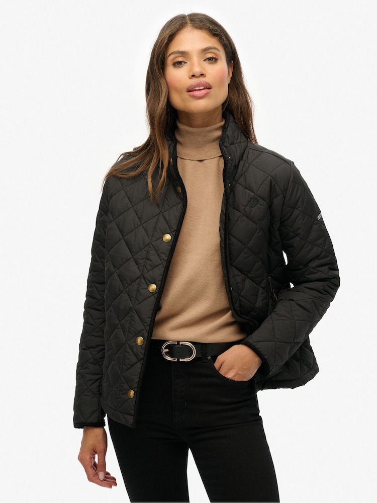 Superdry Black Estate Country Liner Jacket - Image 1 of 8