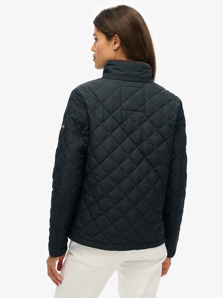 Superdry Blue Estate Country Liner Jacket - Image 2 of 7 Superdry Blue Estate Country Liner Jacket - Image 2 of 7