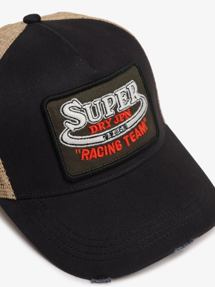 Superdry Blue Mesh Trucker Cap - Image 4 of 4 Superdry Blue Mesh Trucker Cap - Image 4 of 4