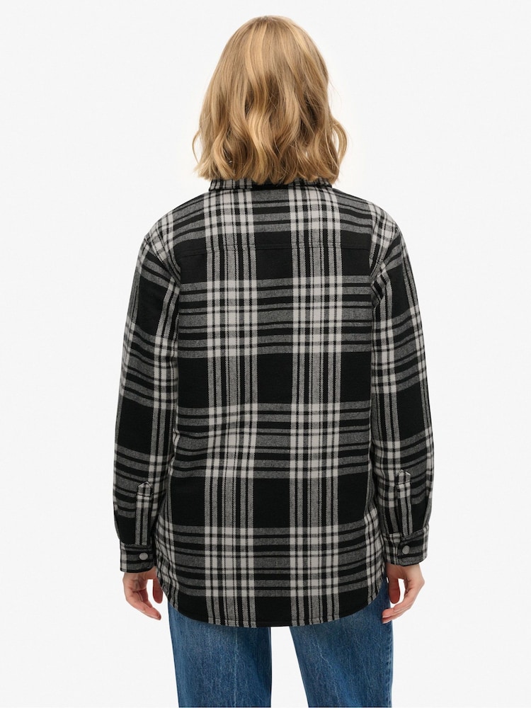 Superdry Black Check Lined Shirt - Image 2 of 7