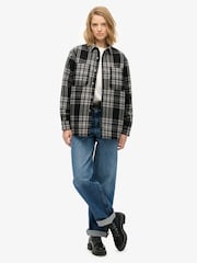 Superdry Black Check Lined Shirt - Image 3 of 7