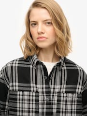 Superdry Black Check Lined Shirt - Image 4 of 7