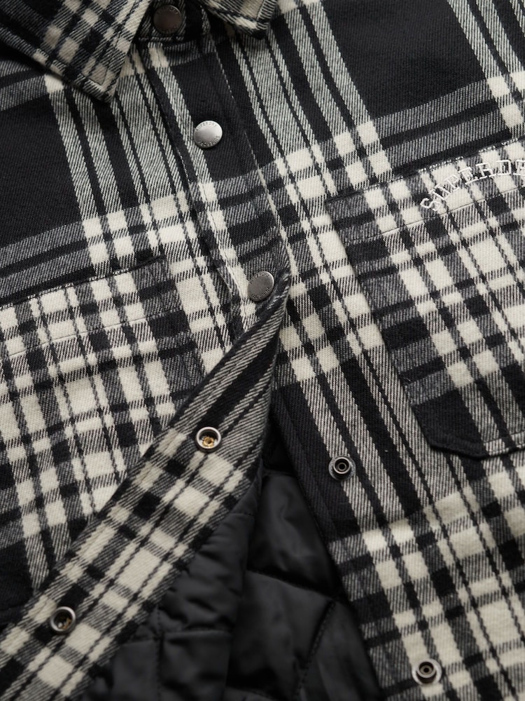 Superdry Black Check Lined Shirt - Image 7 of 7