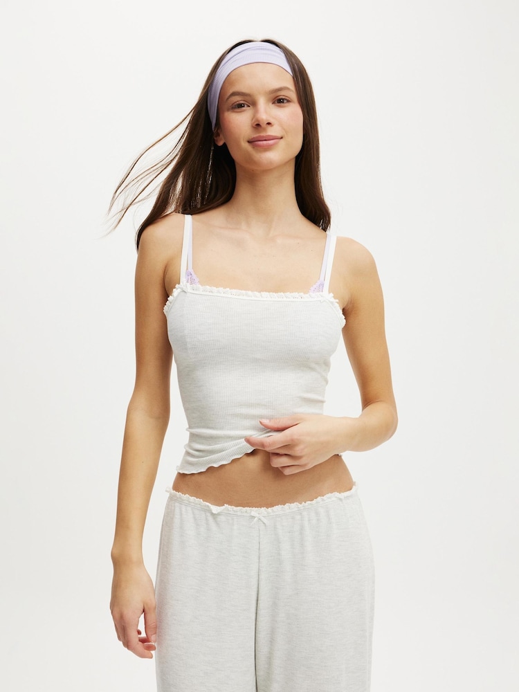 Grau - Cotton On Baby Waffle Lock Square Neck Cami Pyjamas Top - Bild 1 von 4