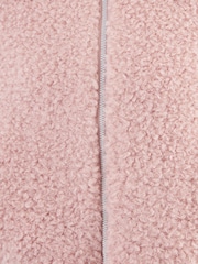 Threadbare Pink Collared Zip-Up Borg Bomber Jacket - Image 5 of 5