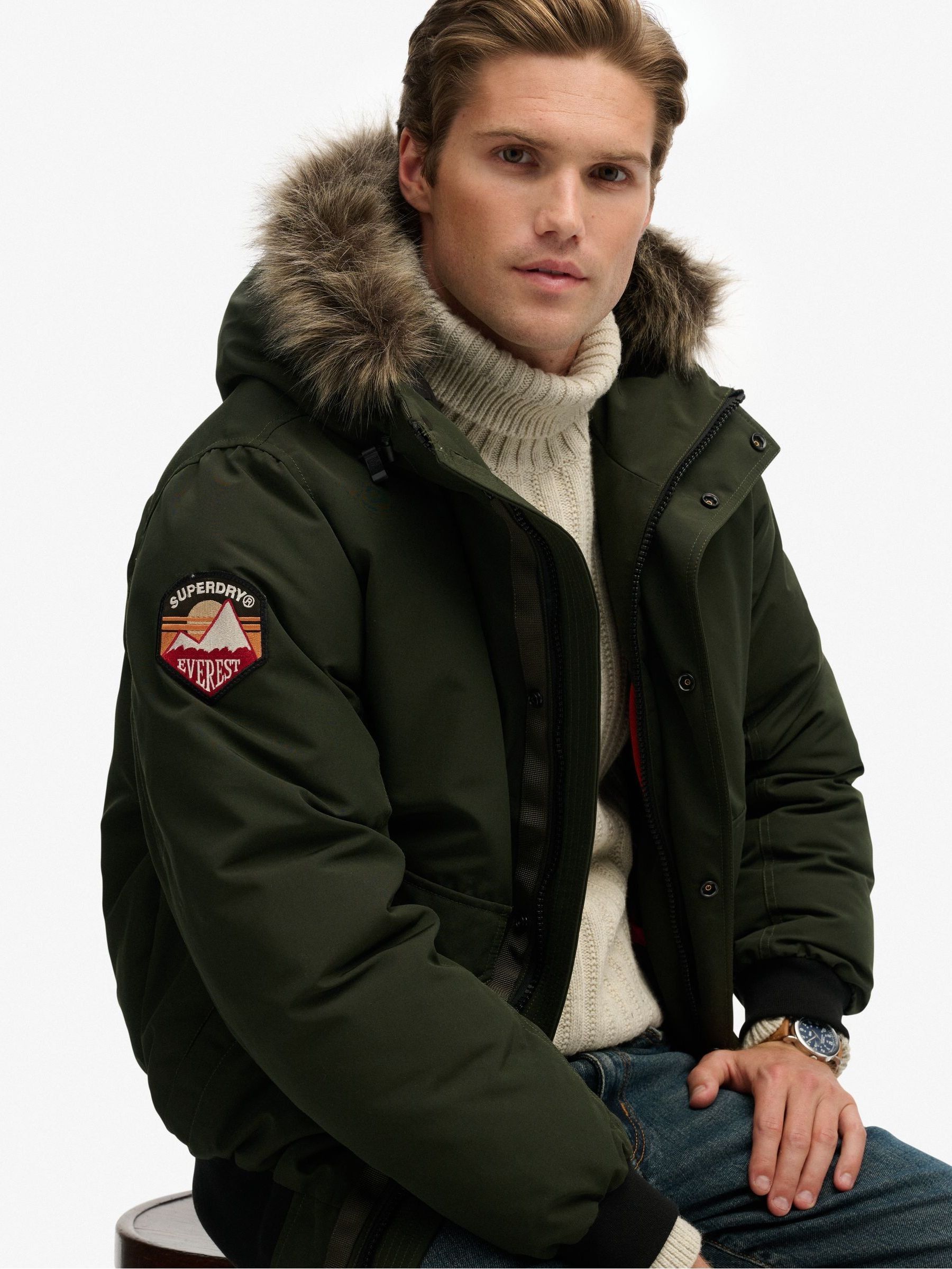 Buy Superdry Green Everest Faux Fur Bomber Jacket from Next USA
