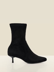 Sosandar Black Faux Suede Ankle Boots - Image 1 of 4