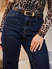 Sosandar Blue Slim Wide Leg Jeans - Image 3 of 4