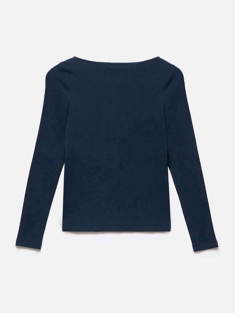 Mint Velvet Blue Long Sleeve Top - Image 7 of 7 Mint Velvet Blue Long Sleeve Top - Image 7 of 7
