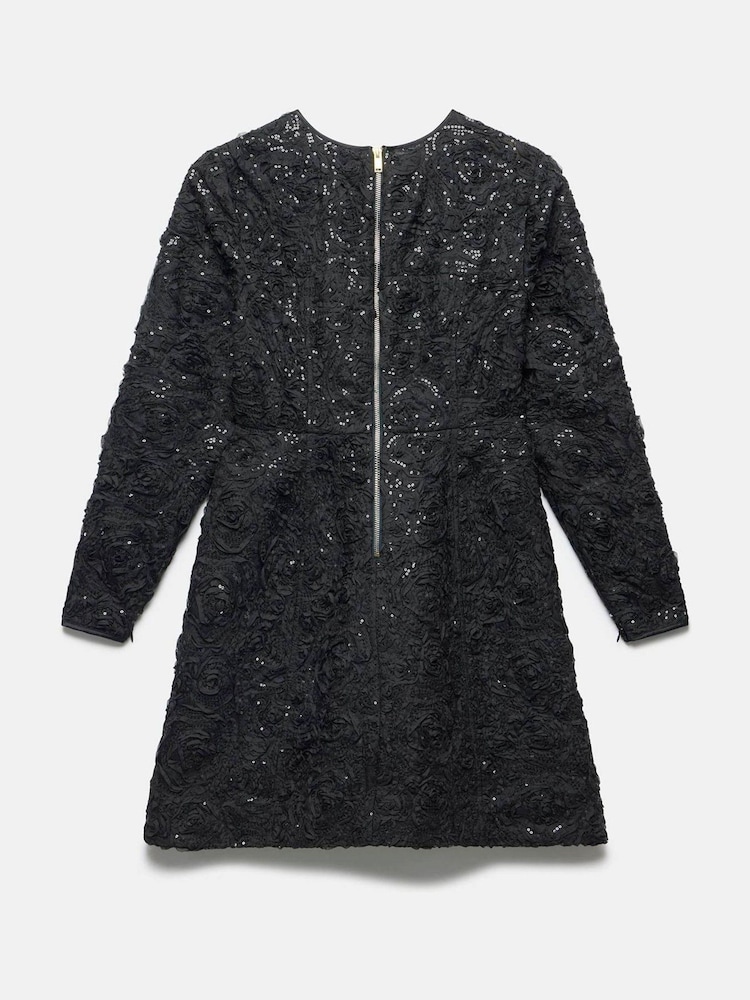 Mint Velvet Black Sequin Applique Mini Dress - Image 8 of 8 Mint Velvet Black Sequin Applique Mini Dress - Image 8 of 8