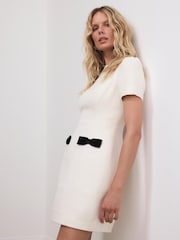Mint Velvet Cream Boucle Mini Dress - Image 3 of 8