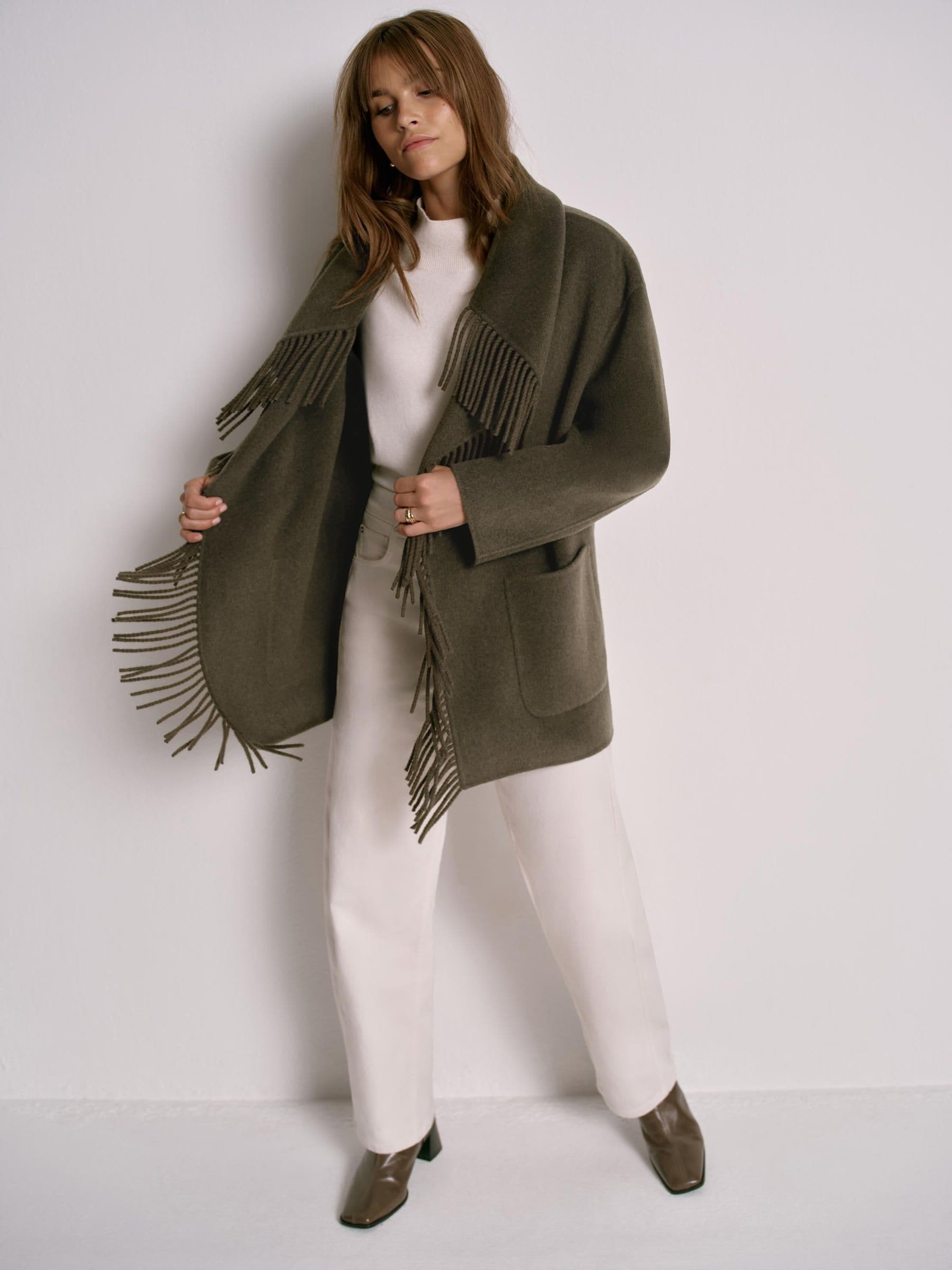 Buy Mint Velvet Green Wool Blend Hand Finished Coat from Next USA