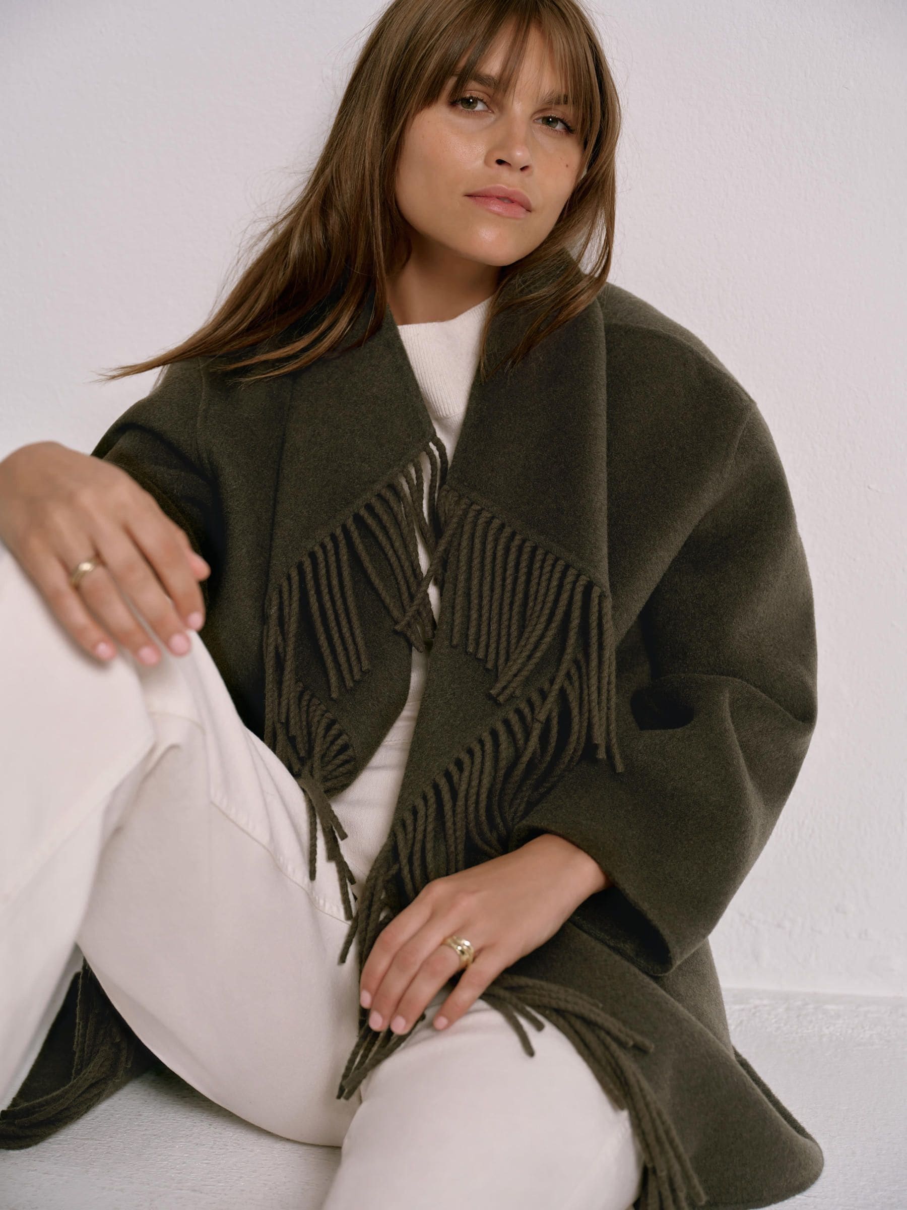 Buy Mint Velvet Green Wool Blend Hand Finished Coat from Next USA