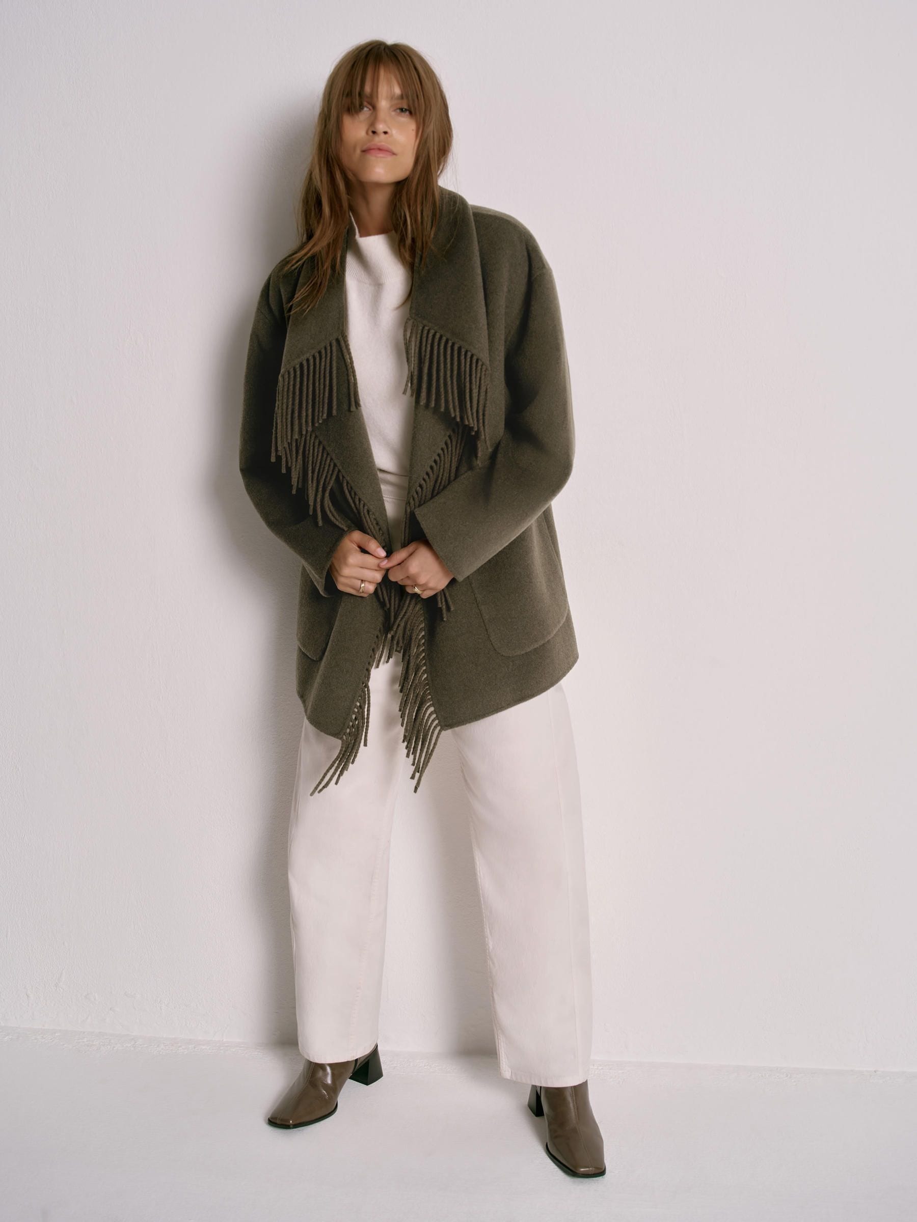 Buy Mint Velvet Green Wool Blend Hand Finished Coat from Next USA