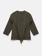 Mint Velvet Green Wool Blend Hand Finished Coat - Image 7 of 8