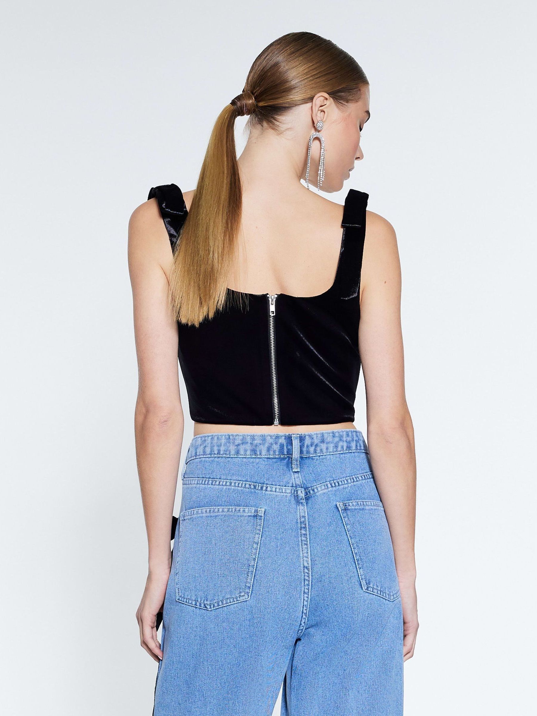 Next：日本 River Island ノースリーブ ベルベット コルセット