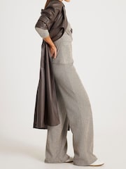 River Island Grey Texture Wide Leg Relaxed Bottoms - Image 2 of 4